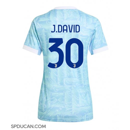 Zenski Nogometni Dres Juventus Jonathan David #30 Gostujuci 2025-26 Kratak Rukav